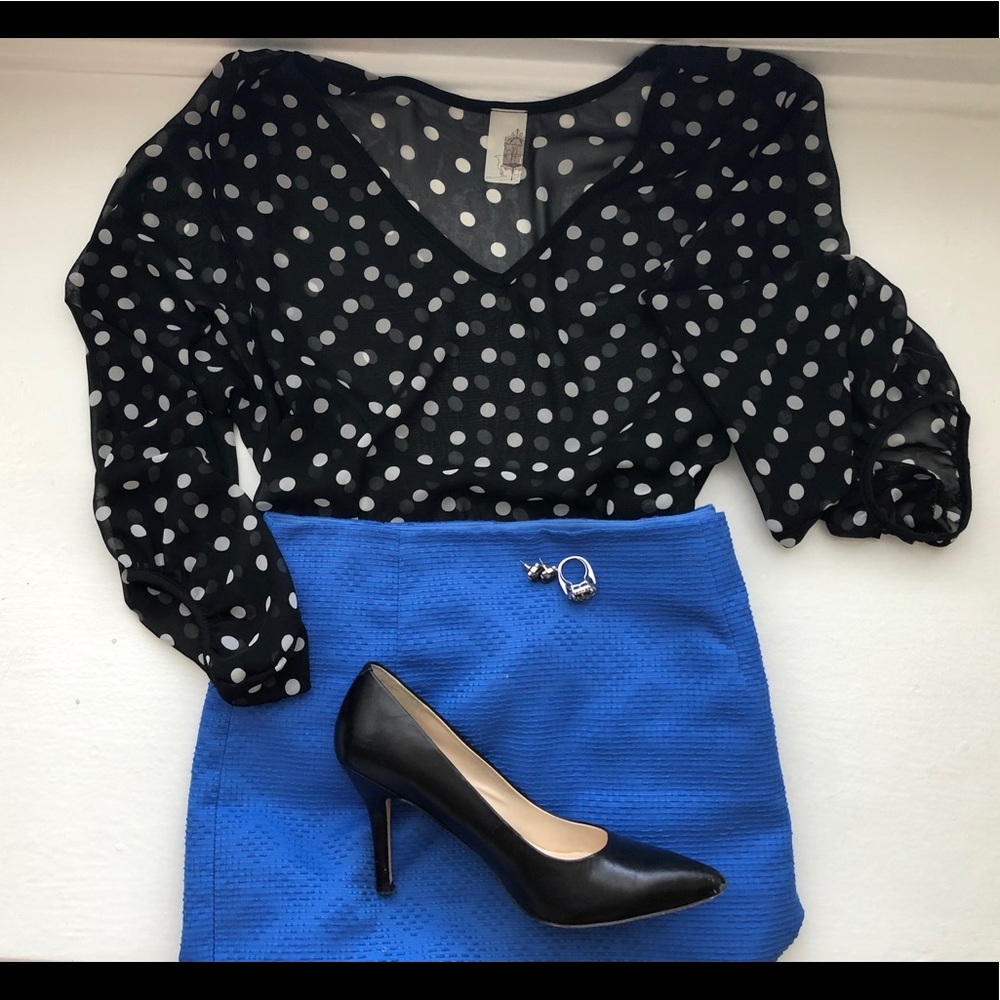 Francesca’s | Polkadot Blouse
